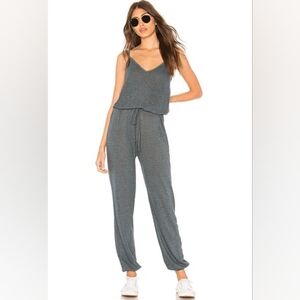Lanston Drawstring Jumpsuit in Blue Denim Small